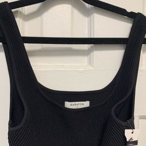 Babaton sculpt knit cropped tank size small (black) - never worn